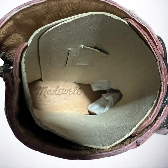 🌻NEW Madewell Citywalk Rusted Burgundy Leather Lugsole Lace-Up Boot Size 7.5 - Picture 8 of 11